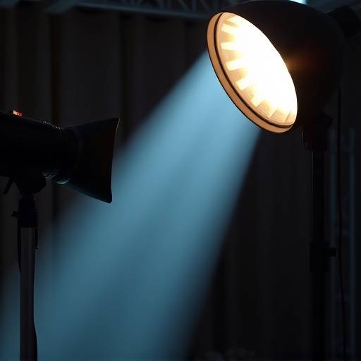 Close-up of Studio B's lighting setup